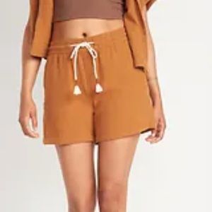Old Navy High waisted linen drawstring shorts